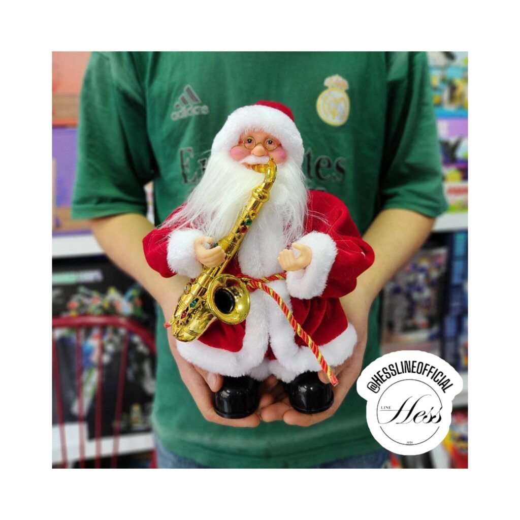 عروسک بابانوئل ساکسیفون نواز 40 سانت